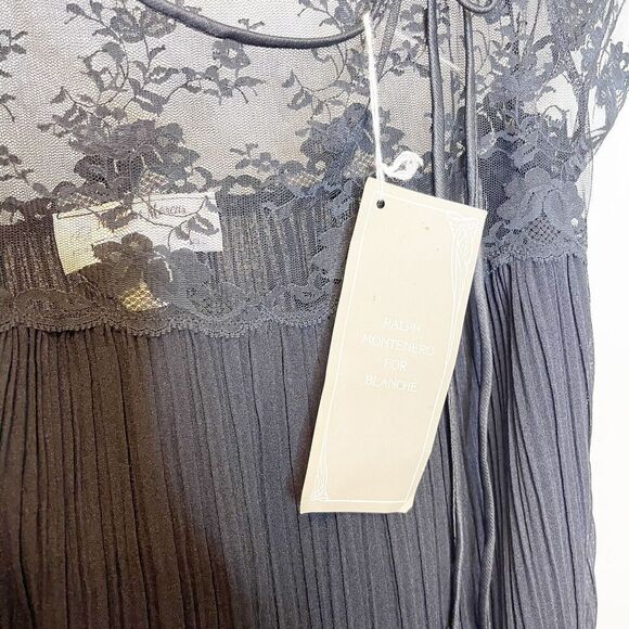 NEW Vintage Small Ralph Montenero Black Satin Night Gown Peignoir Neiman Marcus - Picture 7 of 7